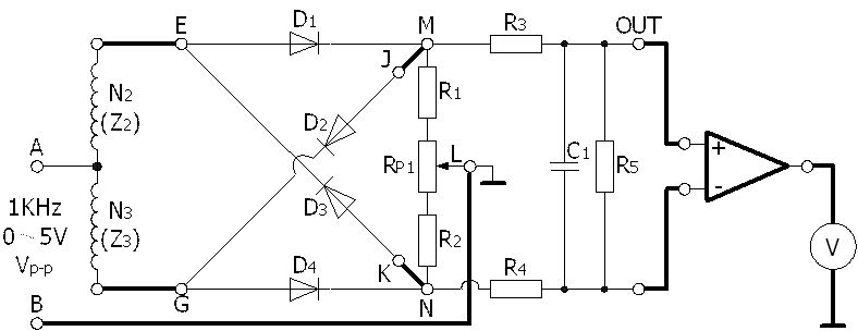 自感式差动变压器的特性实验(图1)